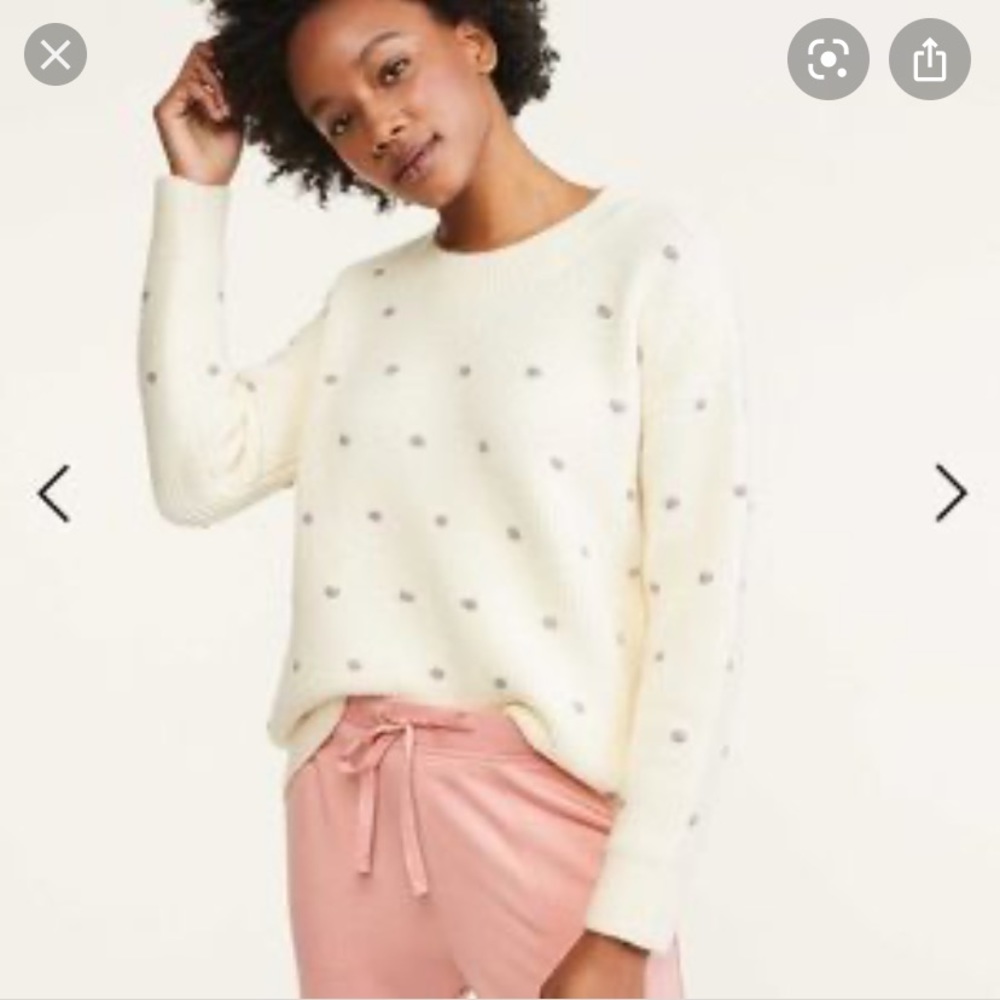 Lou & Grey (LOFT) Shimmer Dot Tunic Sweater NWT - Picture 2 of 9